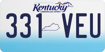 KY license plate 331VEU
