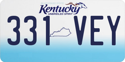 KY license plate 331VEY
