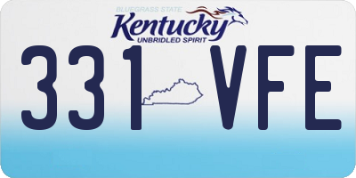 KY license plate 331VFE