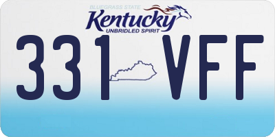 KY license plate 331VFF