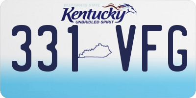 KY license plate 331VFG