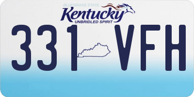 KY license plate 331VFH