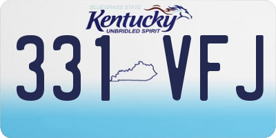 KY license plate 331VFJ