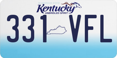KY license plate 331VFL
