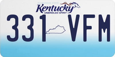 KY license plate 331VFM