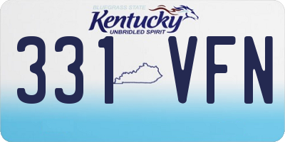 KY license plate 331VFN