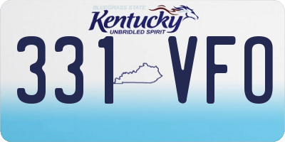 KY license plate 331VFO