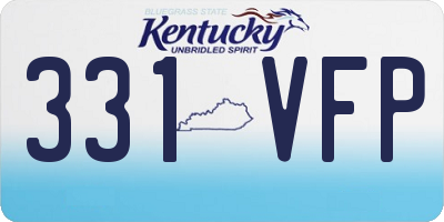 KY license plate 331VFP
