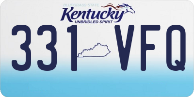 KY license plate 331VFQ