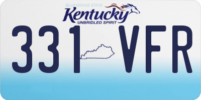 KY license plate 331VFR