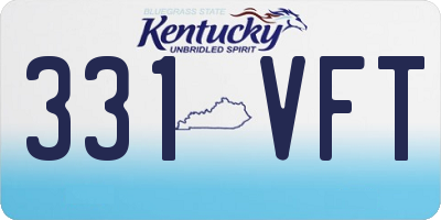 KY license plate 331VFT
