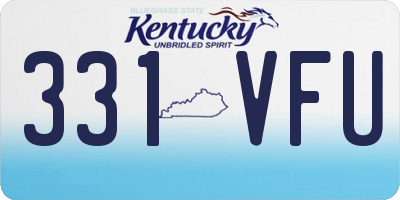KY license plate 331VFU