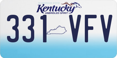 KY license plate 331VFV