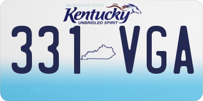 KY license plate 331VGA