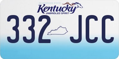 KY license plate 332JCC