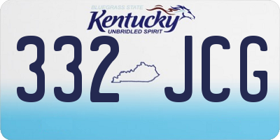KY license plate 332JCG