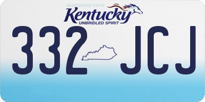 KY license plate 332JCJ