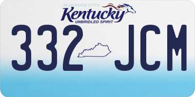 KY license plate 332JCM