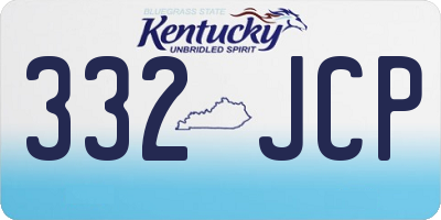 KY license plate 332JCP