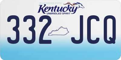 KY license plate 332JCQ