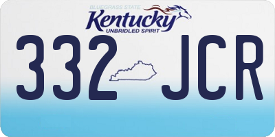 KY license plate 332JCR