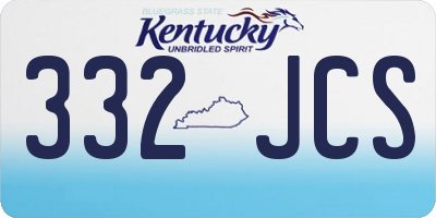 KY license plate 332JCS