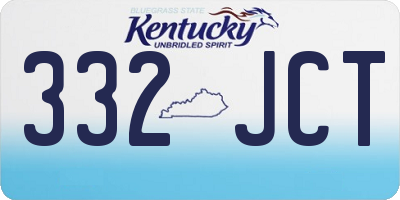 KY license plate 332JCT