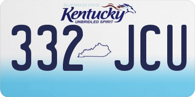KY license plate 332JCU