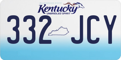 KY license plate 332JCY