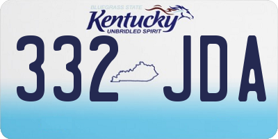 KY license plate 332JDA