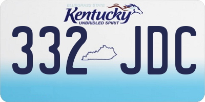 KY license plate 332JDC