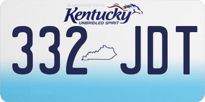 KY license plate 332JDT