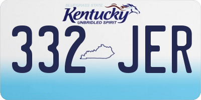 KY license plate 332JER