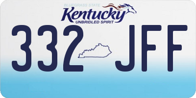 KY license plate 332JFF
