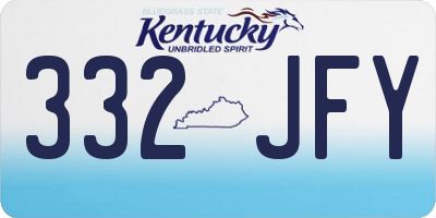 KY license plate 332JFY