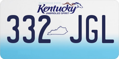 KY license plate 332JGL
