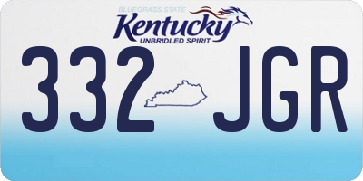 KY license plate 332JGR