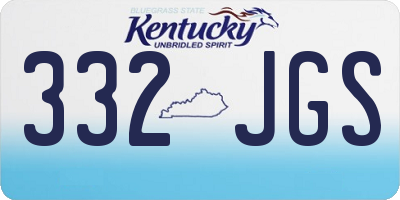 KY license plate 332JGS