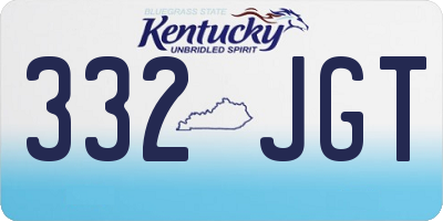 KY license plate 332JGT