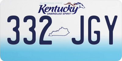 KY license plate 332JGY