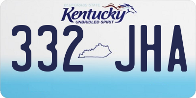KY license plate 332JHA