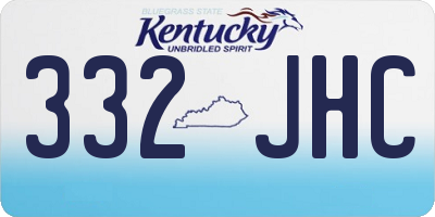 KY license plate 332JHC