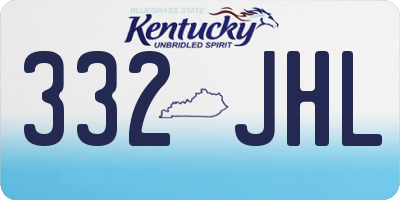 KY license plate 332JHL