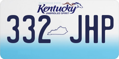 KY license plate 332JHP