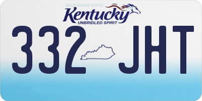 KY license plate 332JHT