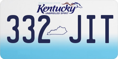KY license plate 332JIT