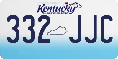 KY license plate 332JJC