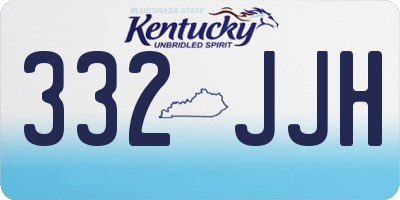 KY license plate 332JJH