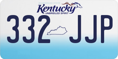 KY license plate 332JJP