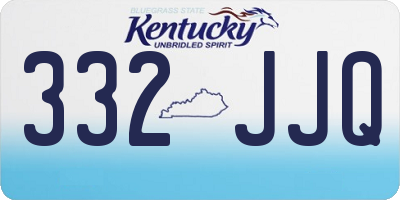 KY license plate 332JJQ